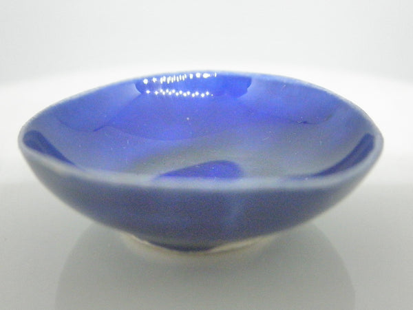 Miniature ceramic bowl royal blue
