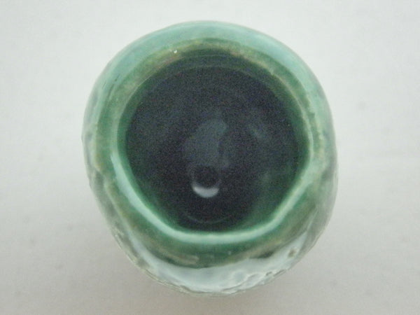 Dollhouse Miniature vase textured green