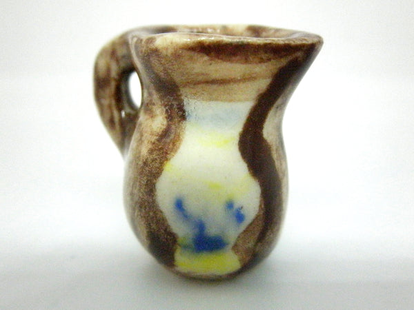 Miniature Picasso inspired pitcher - trompe l"oeil