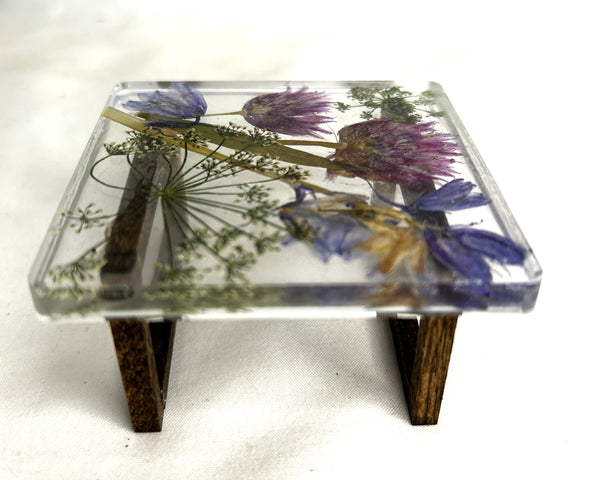 Miniature coffee table resin, botanical 1/12th - B