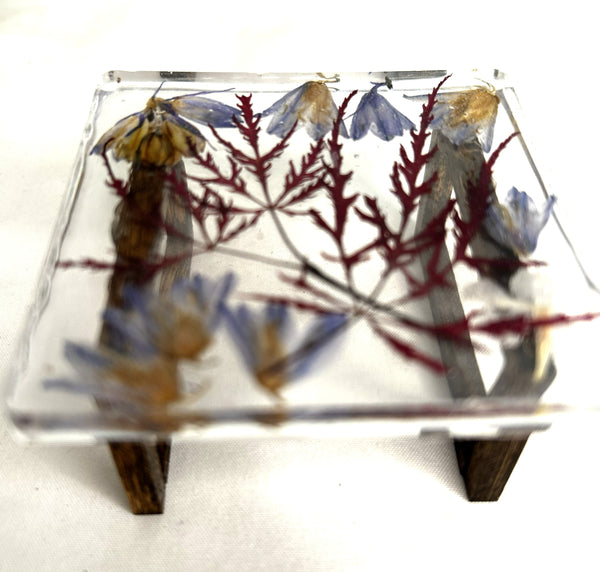 Miniature coffee table resin, botanical 1/12th - C