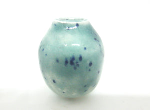 Miniature ceramic vase - speckled green