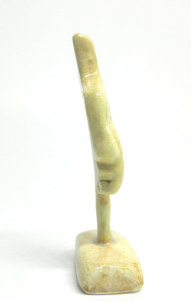Miniature ceramic sculpture profile - earth tone