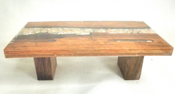 Miniature dining room table resin, stones and wood 1/12th - A