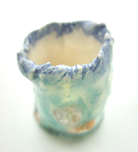 Miniature OOAK ceramic artistic round