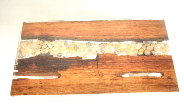 Miniature dining room table resin, stones and wood 1/12th - A