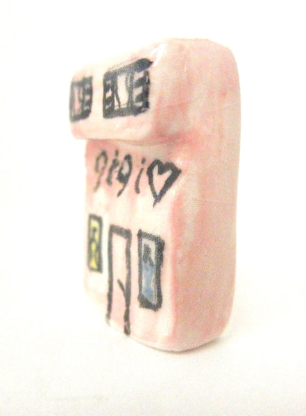 Miniature Ceramic French cottage - Dress Maker's shop