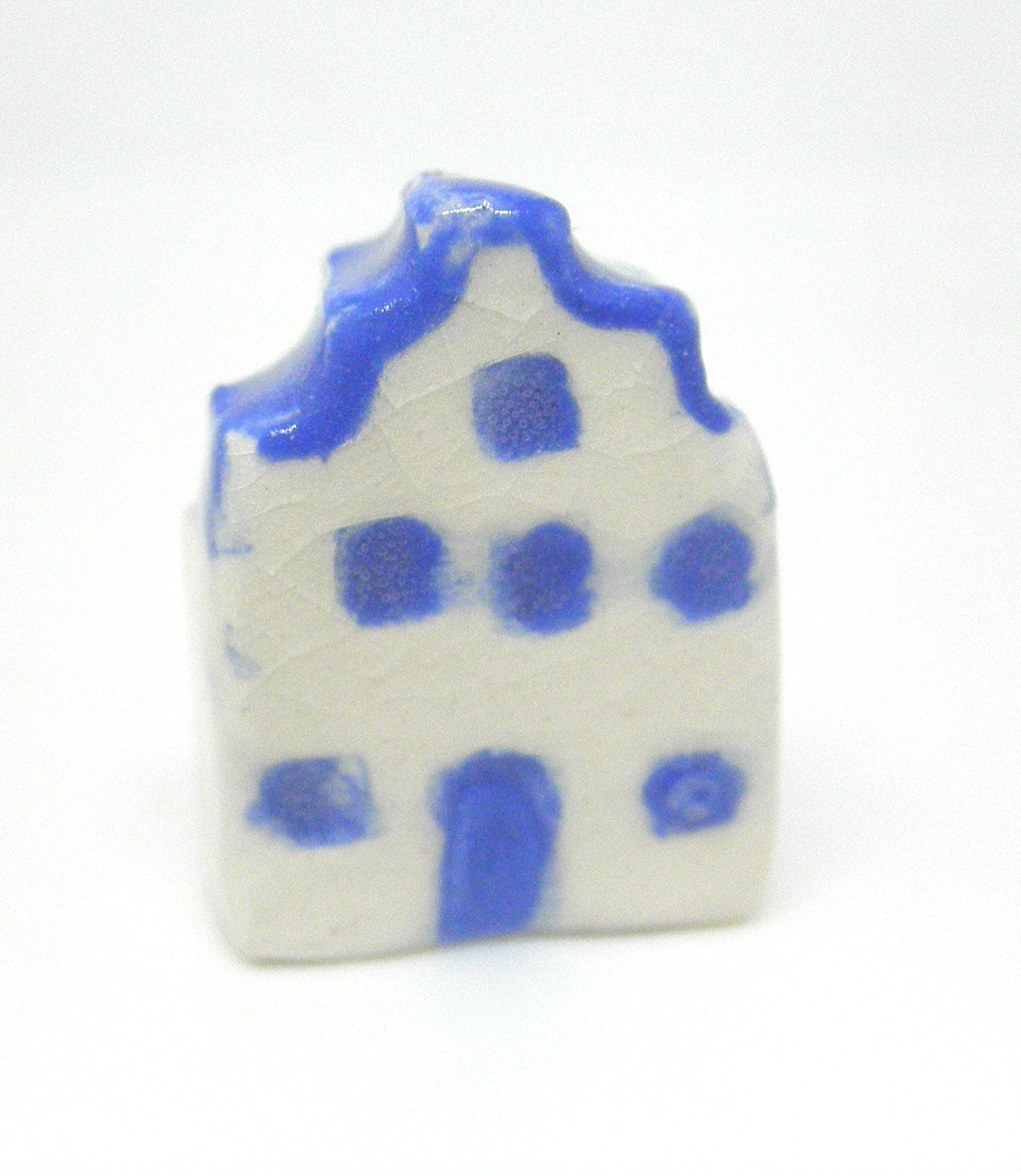 Miniature artist handmade ceramic Dutch cottage #E