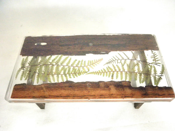 Miniature dining room table resin, wood and botanical 1/12th - J
