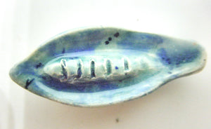 Miniature mid-century long ashtray - Blue