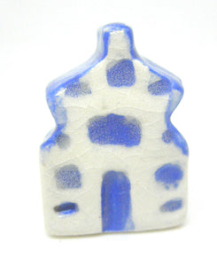 Miniature artist handmade ceramic Dutch cottage #D