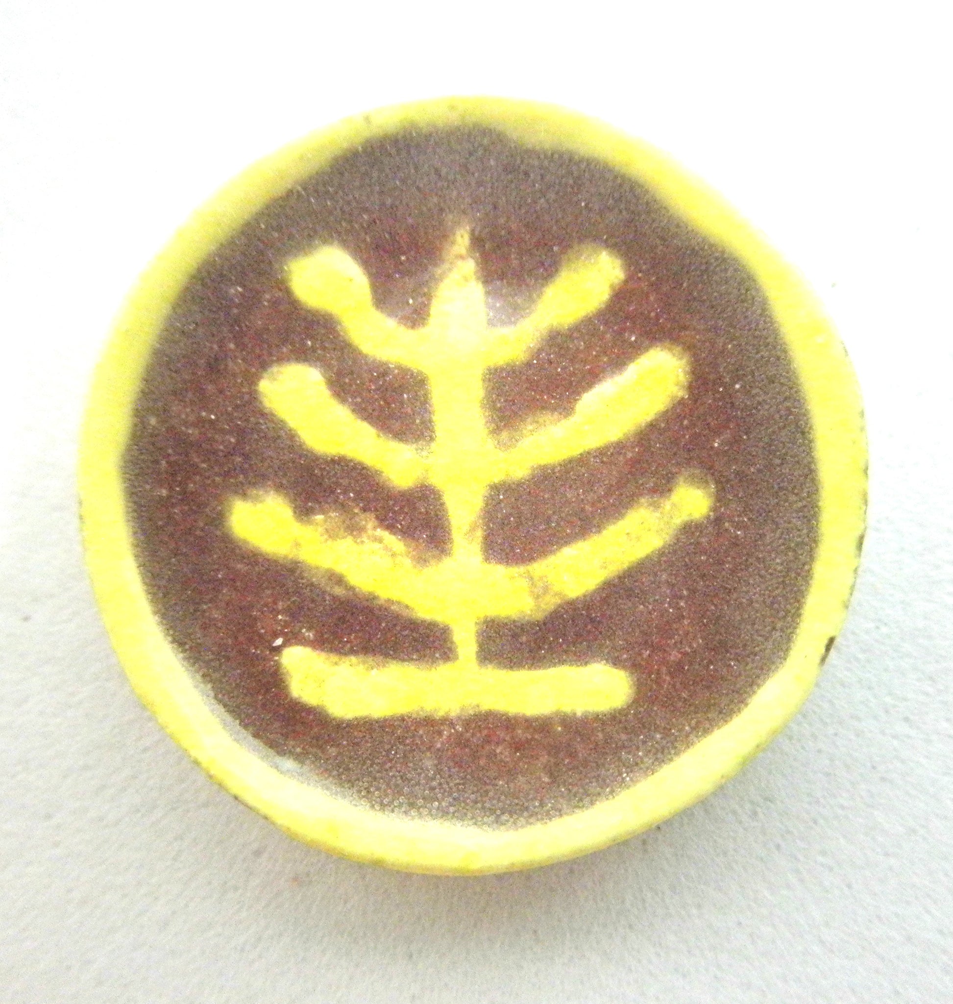 Miniature Pennsylvania slipware plate - tree