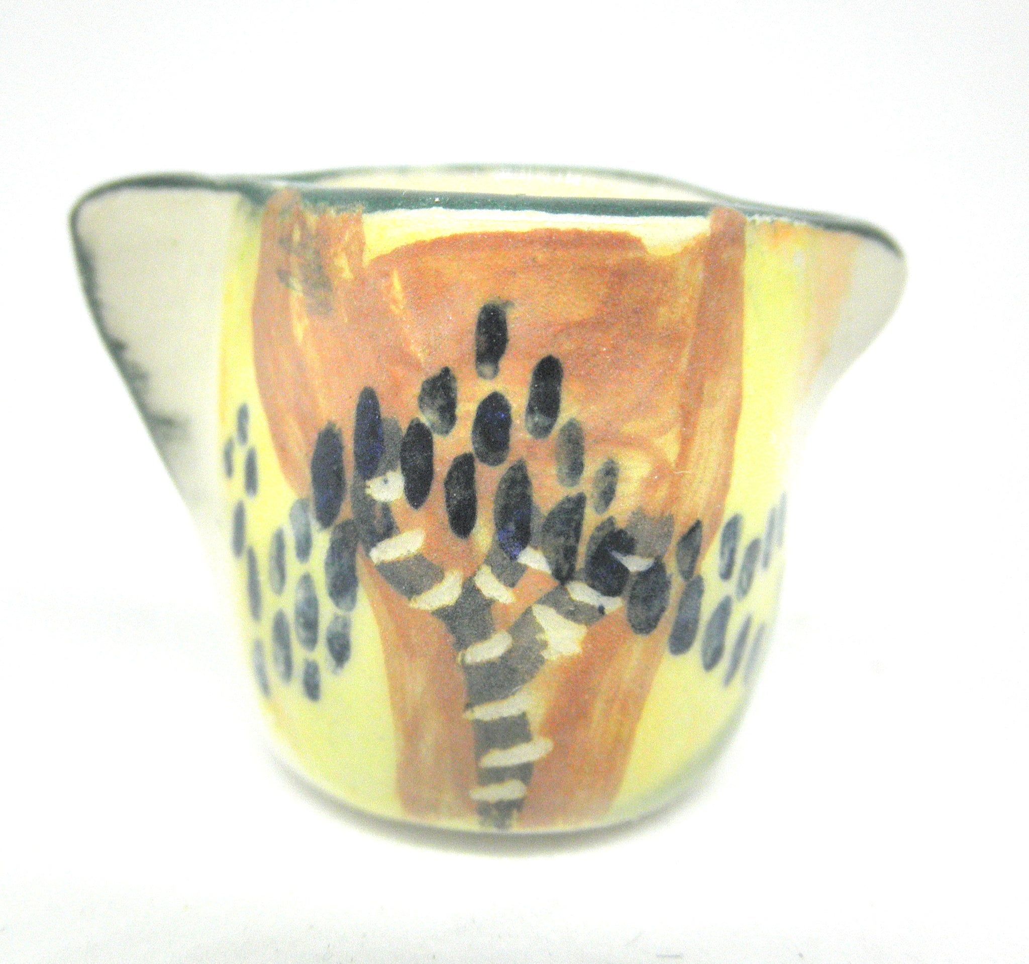 Miniature Clarisse Cliff inspired ceramic Pitcher