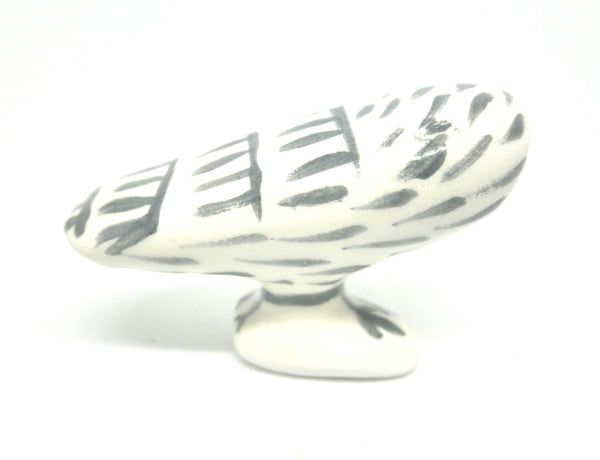 Miniature Picasso inspired ceramic sculpture - owl D