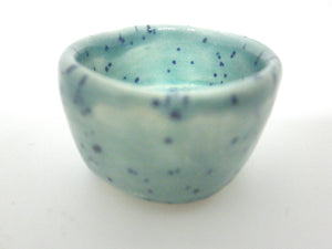 Miniature ceramic wide planter #4- Speckled green