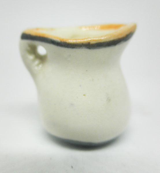 Miniature Clarisse Cliff inspired ceramic round Pitcher