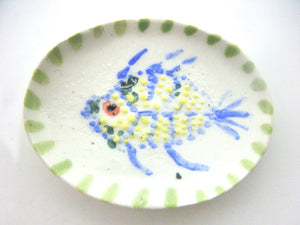 Miniature Picasso inspired ceramic dish - fish