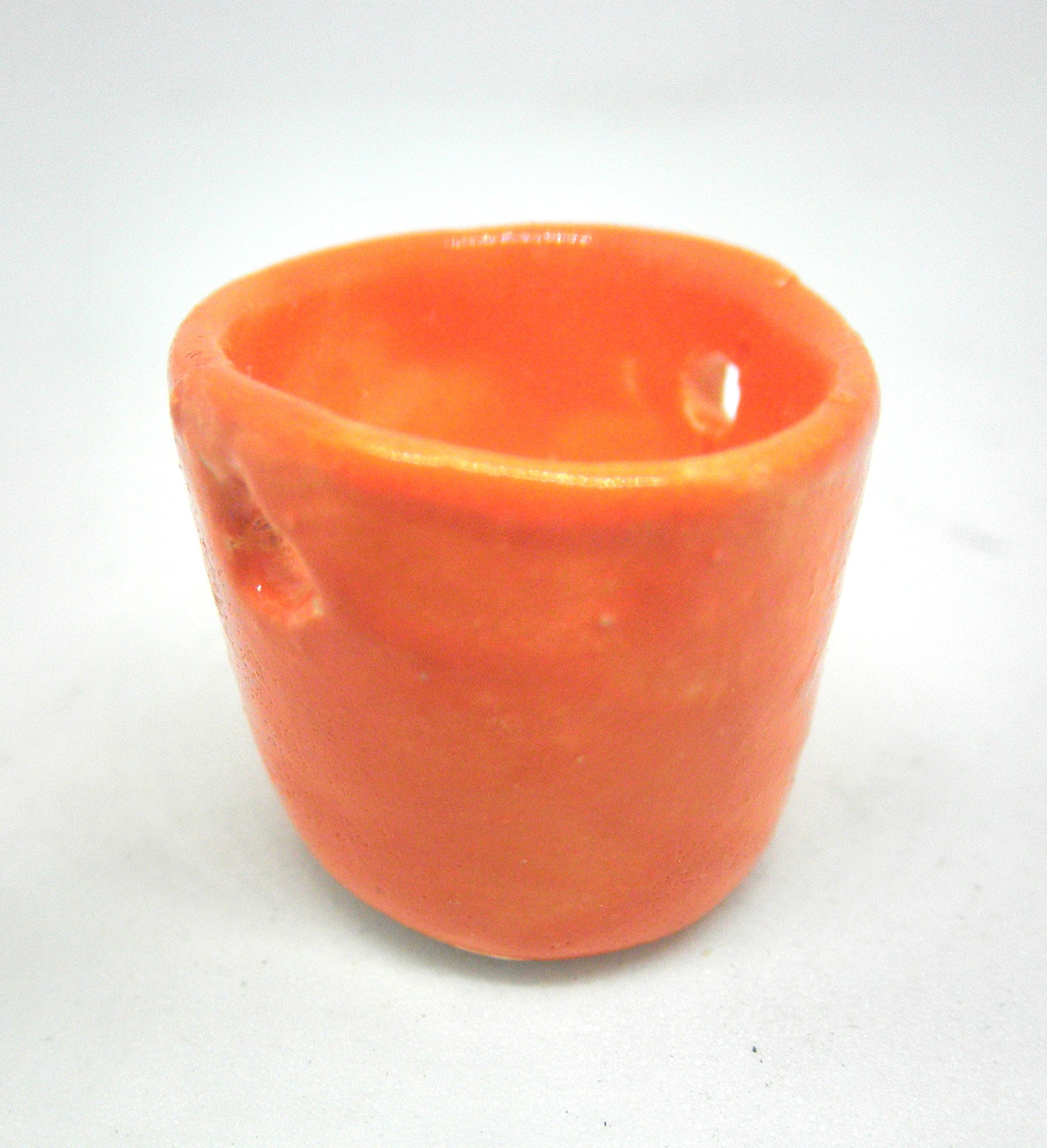 Miniature Halloween orange planter #1