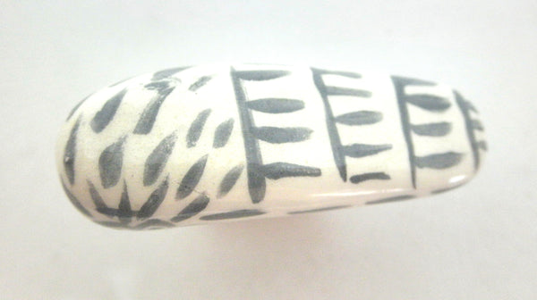 Miniature Picasso inspired ceramic sculpture - owl D