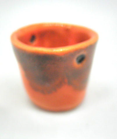 Miniature Halloween orange planter #2