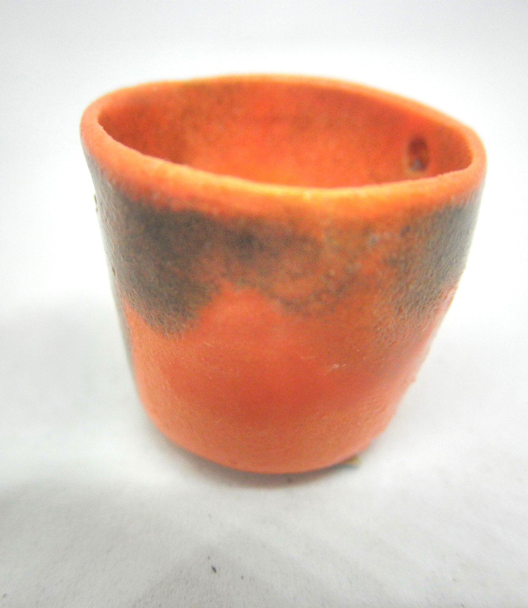 Miniature Halloween orange planter #3