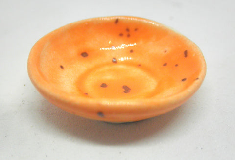 Miniature ceramic bowl orange #4