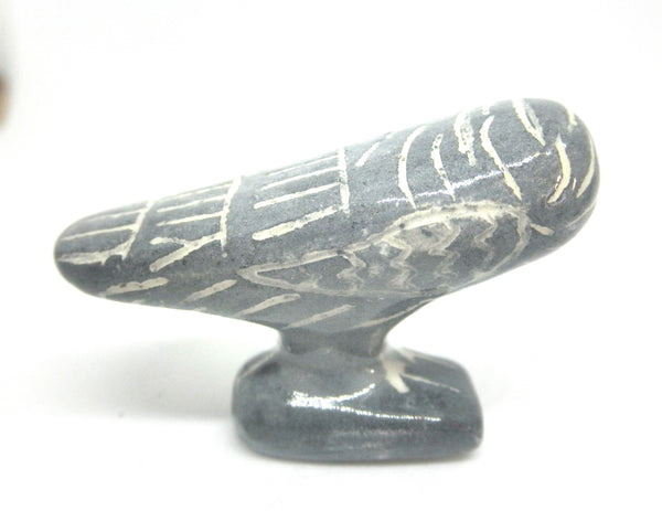 Miniature Picasso inspired ceramic sculpture - dark owl F