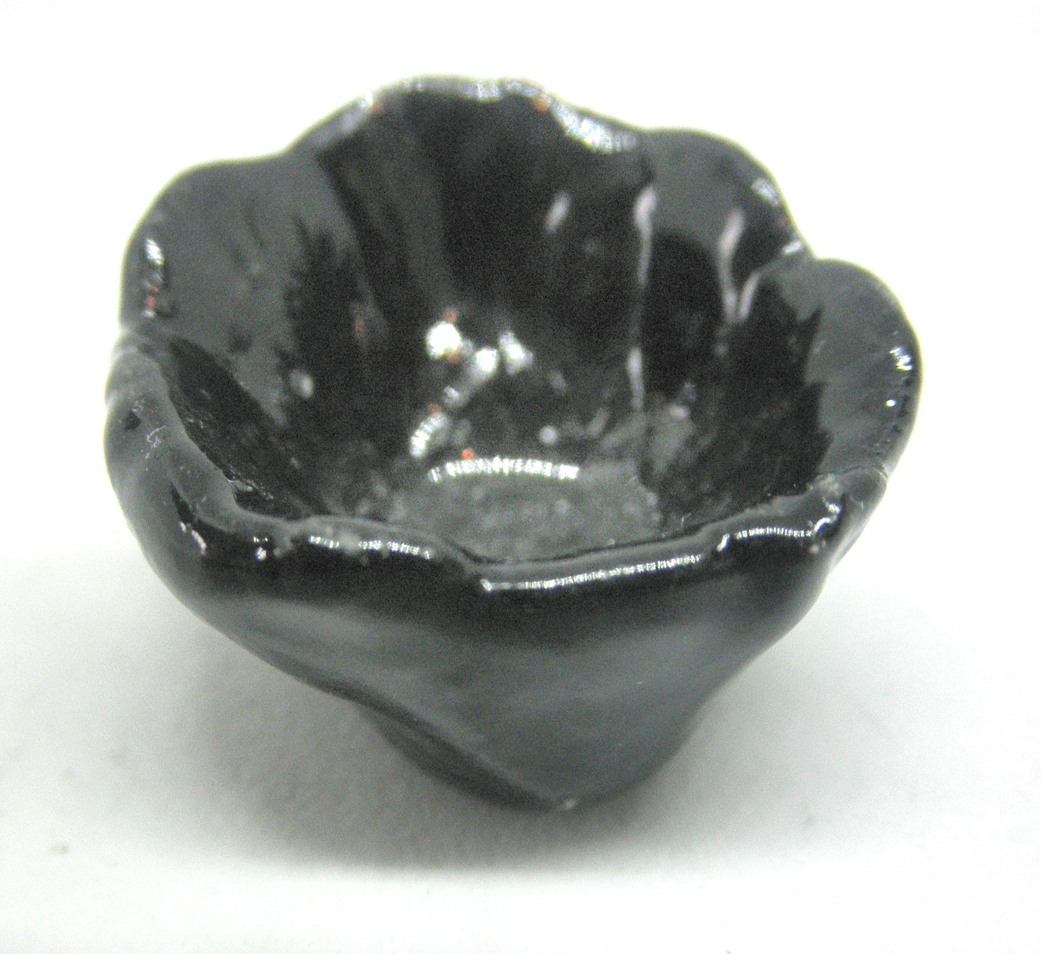 Miniature ceramic tiny bowl black
