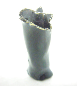 Miniature ceramic artistic vase deep black