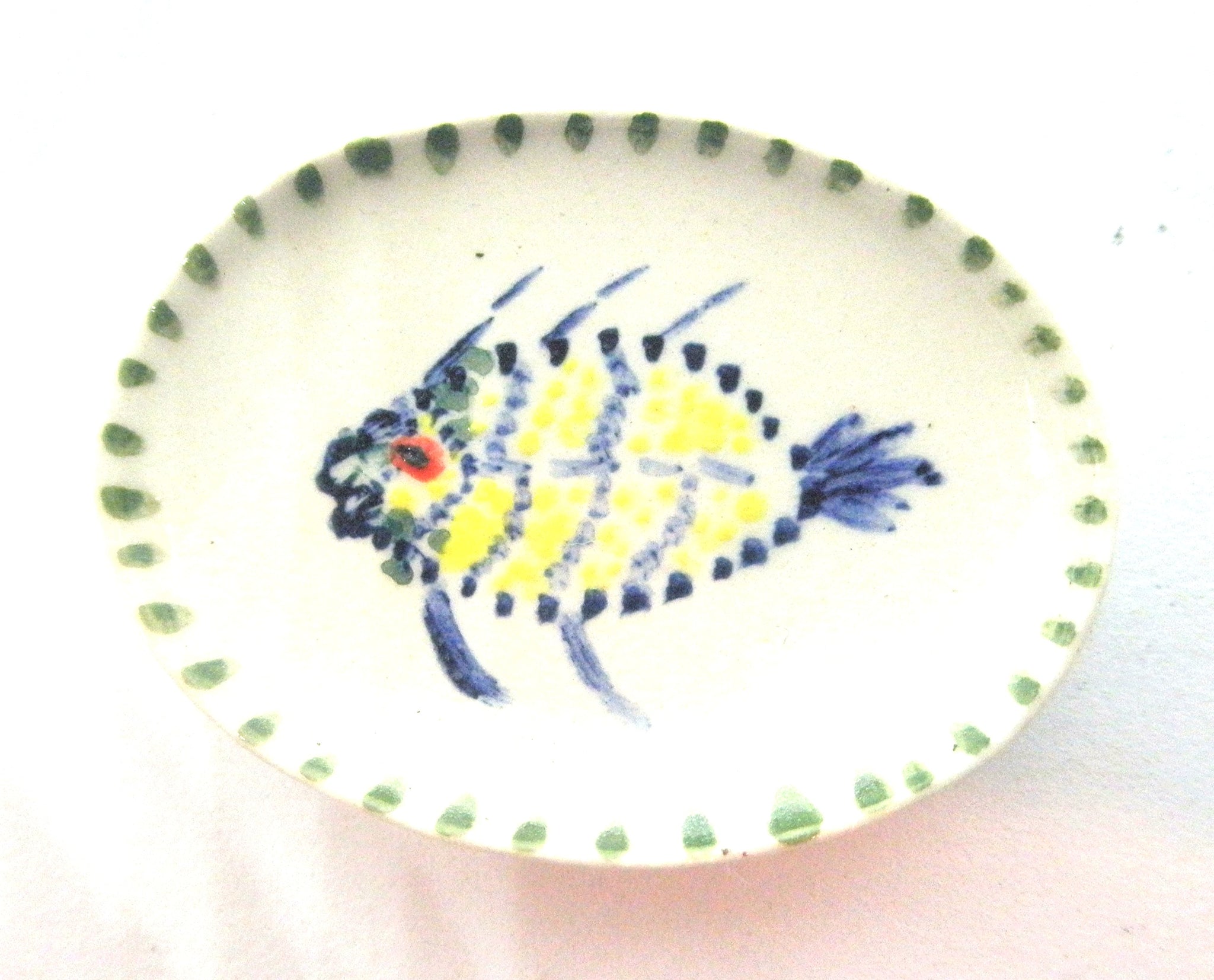 Miniature Picasso inspired ceramic dish - fish