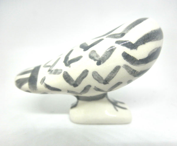 Miniature Picasso inspired ceramic sculpture -  owl D
