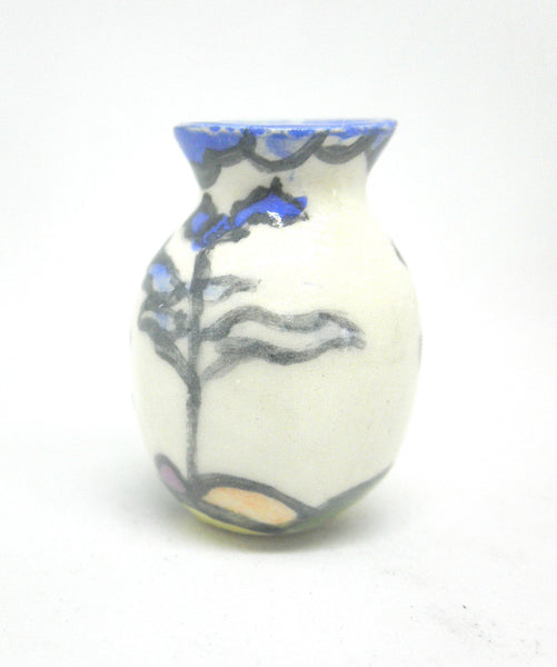Miniature ceramic vase stained glass look