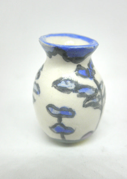 Miniature ceramic vase stained glass look