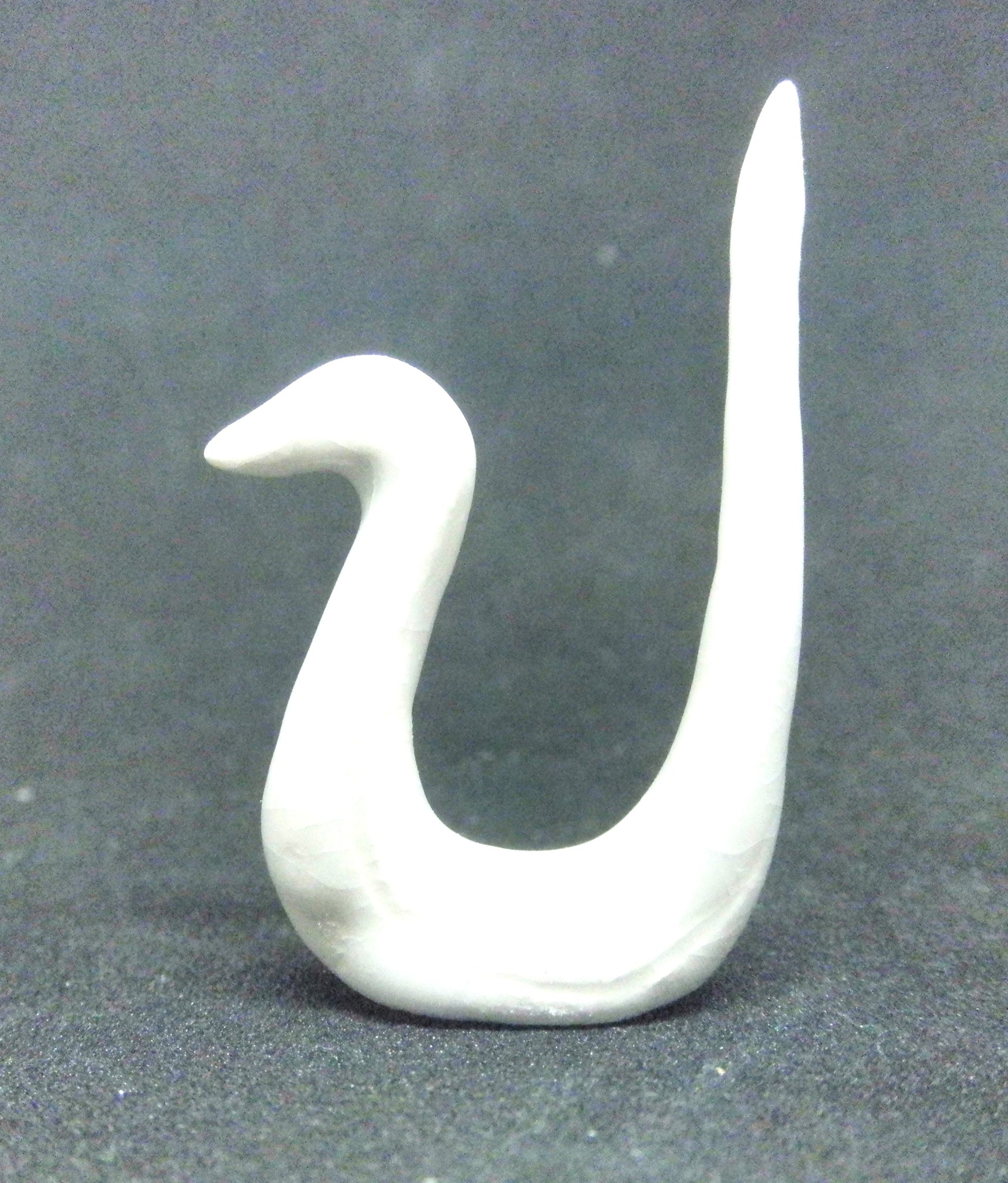 Miniature ceramic figurine modern stylized white bird