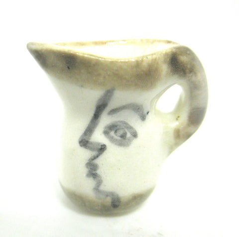 Miniature Ceramic Picasso inspired pitcher - Profile