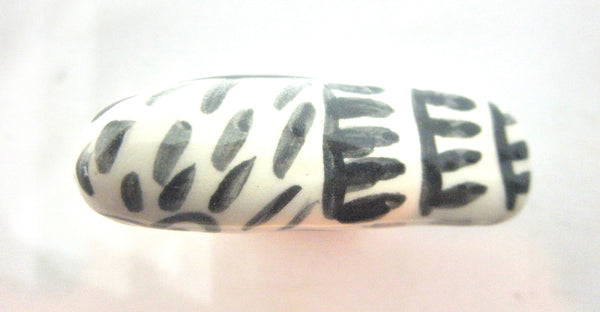 Miniature Picasso inspired ceramic sculpture -  owl B