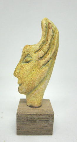 Miniature ceramic sculpture profile - earth tone
