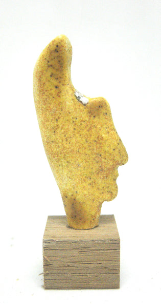 Miniature ceramic sculpture profile - earth tone