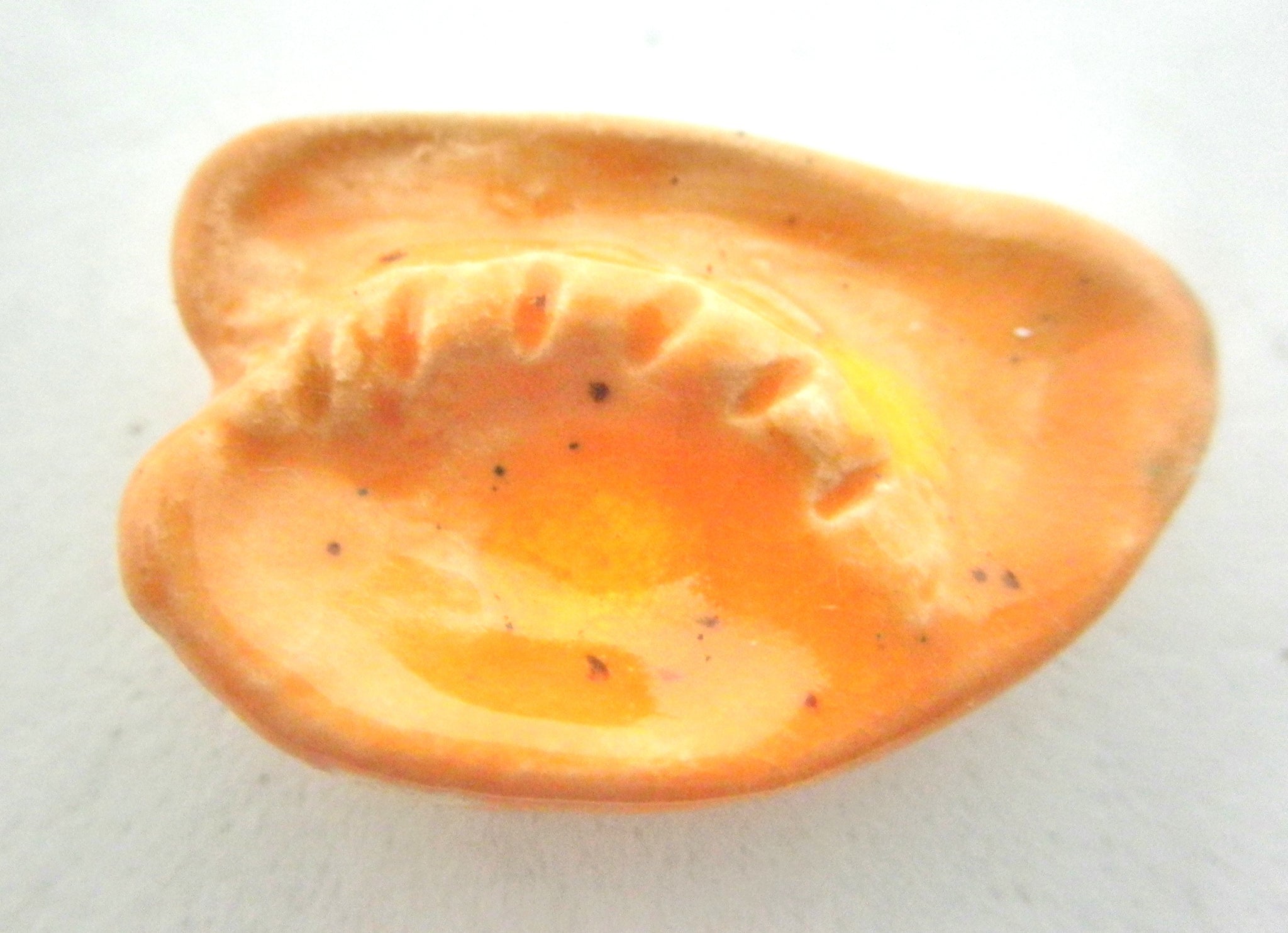 Miniature mid-century wide ashtray - orange