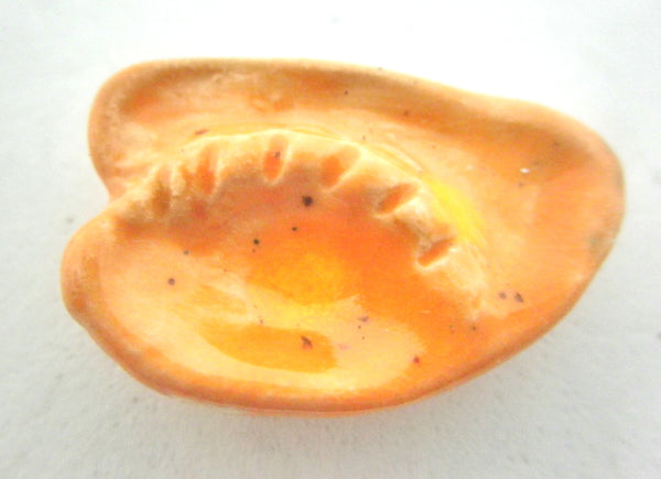 Miniature mid-century wide ashtray - orange
