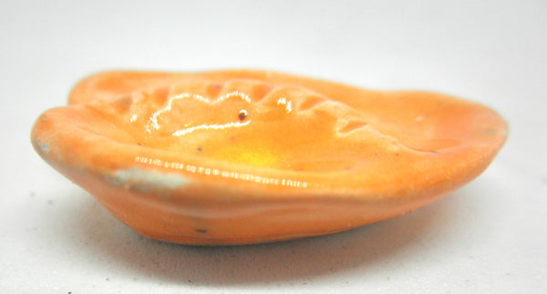 Miniature mid-century wide ashtray - orange