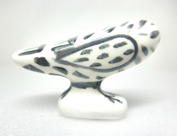 Miniature Picasso inspired ceramic sculpture - owl E