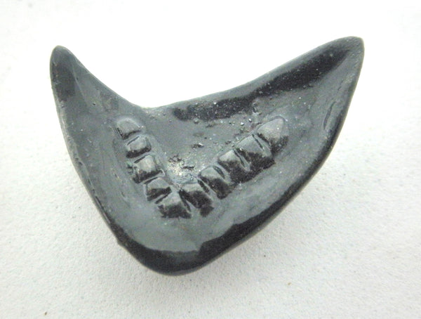 Miniature mid-century boomerang ashtray - black