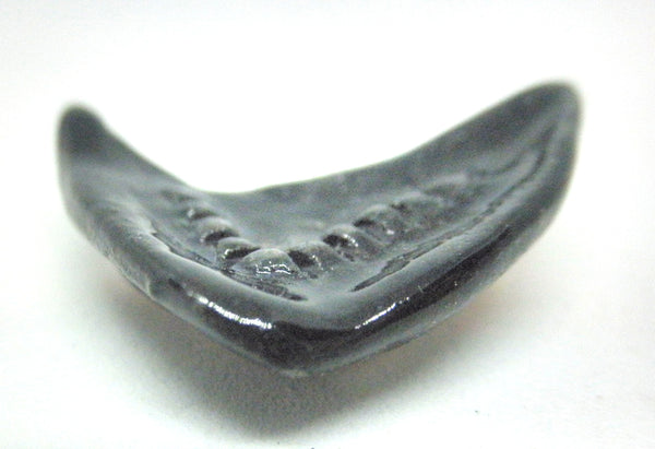 Miniature mid-century boomerang ashtray - black