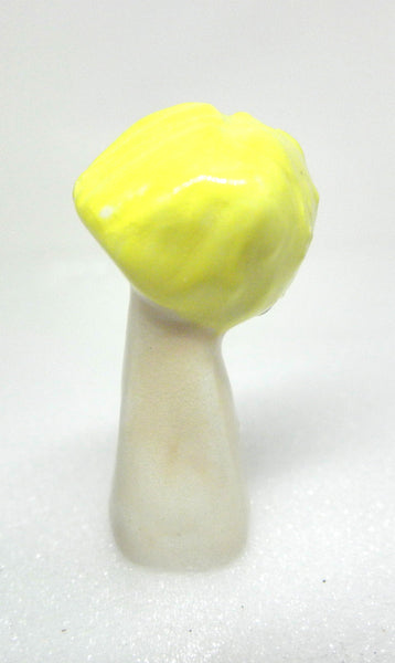 Miniature collector's art deco ceramic figurine woman with blond hair