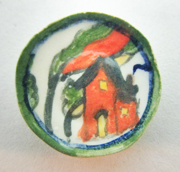 Miniature Clarisse Cliff inspired ceramic plate