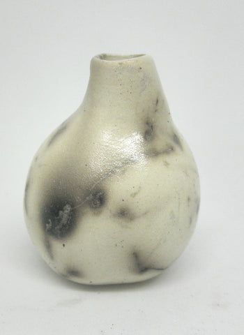 Dollhouse Miniature ceramic gourd shaped vase with hair decoration- C