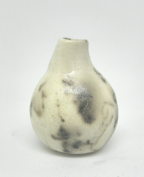 Dollhouse Miniature ceramic gourd shaped vase with hair decoration- C
