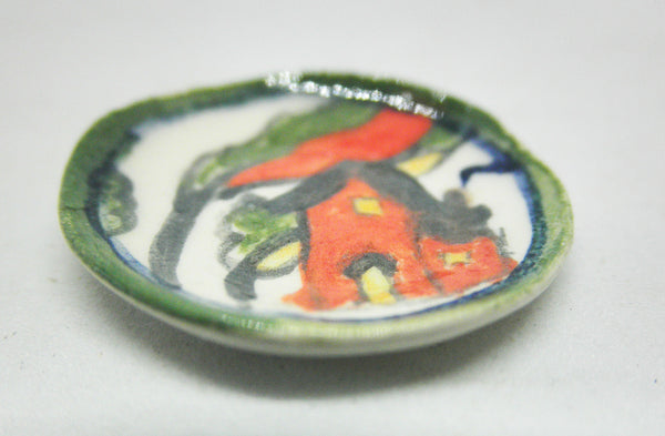 Miniature Clarisse Cliff inspired ceramic plate