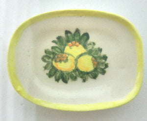 Miniature Majolica ceramic plate with Pomegranate